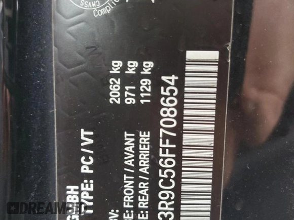 2015 BMW M4 with VIN WBS3R9C56FF708654, listed as a Copart auction lot 40082774 with 82,713 mi miles and Clean Title. Bid and sale history available at carsss.com. Image 12.