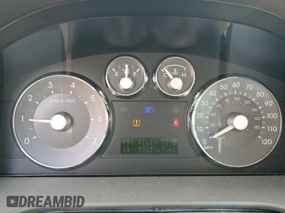 2008 Mercury Milan Premier with VIN 3MEHM08178R607074, listed as a Copart auction lot 52667515 with 55,251 mi miles and Salvage title. Bid and sale history available at DreamBid. Image 9.