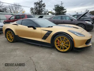 2017 Chevrolet Corvette Grand Sport 1LT with VIN 1G1YW2D79H5105602, listed as a Copart auction lot 42598795 with 34,380 mi miles and Salvage Title. Bid and sale history available at carsss.com. Image 4.
