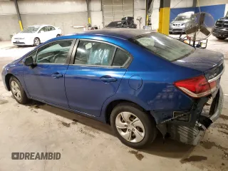 2015 Honda Civic LX with VIN 19XFB2F53FE279110, listed as a Copart auction lot 54827215 with Not Provided miles and Salvage Title. Bid and sale history available at carsss.com. Image 2.