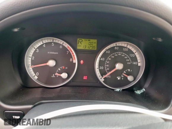 2008 Hyundai Accent GLS with VIN KMHCN46C38U267446, listed as a Copart auction lot 48817745 with 131,296 mi miles and Salvage Title. Bid and sale history available at carsss.com. Image 9.