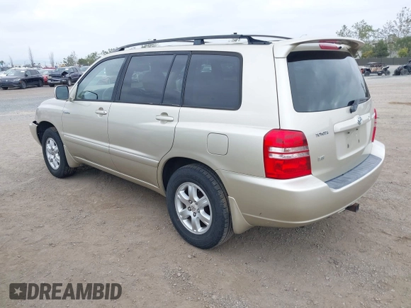 2003 Toyota Highlander z VIN JTEGF21A530074756, wystawiony jako IAAI lot #42044516 z przebiegiem 126 302 mil mil oraz . Historia ofert i sprzedaży dostępna na DreamBid. Obrazek 3.