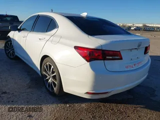 2015 Acura TLX V6 Tech with VIN 19UUB2F51FA020661, listed as a IAAI auction lot 41199676 with 109,753 mi miles. Bid and sale history available at carsss.com. Image 3.