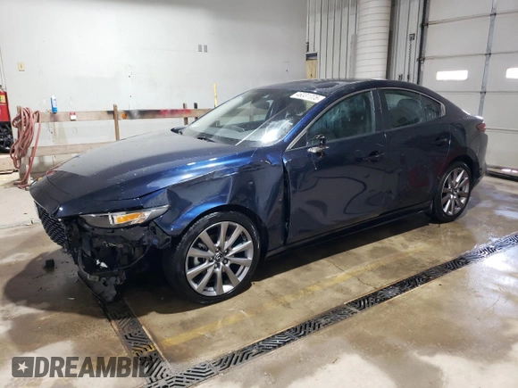 2021 Mazda 3 Select with VIN 3MZBPBBM2MM205433, listed as a Copart auction lot 46331065 with 41,242 mi miles and Salvage Title. Bid and sale history available at carsss.com. Image 1.