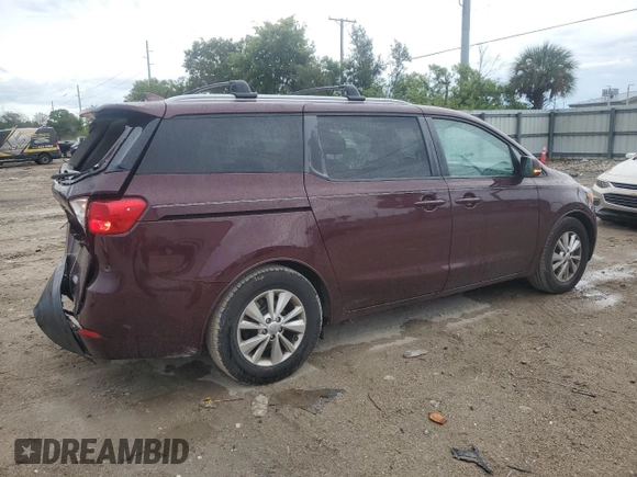 2017 Kia Sedona LX with VIN KNDMB5C19H6320486, listed as a Copart auction lot 73215754 with 100,891 mi miles and Salvage Title. Bid and sale history available at carsss.com. Image 3.