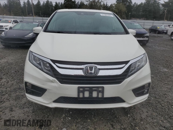 2018 Honda Odyssey EX-L with VIN 5FNRL6H75JB112153, listed as a Copart auction lot 51984465 with 156,082 mi miles and Salvage Title. Bid and sale history available at carsss.com. Image 5.