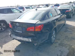 2008 Lexus IS 250 with VIN JTHBK262685085690, listed as a IAAI auction lot 41352917 with 177,055 mi miles and . Bid and sale history available at DreamBid. Image 4.