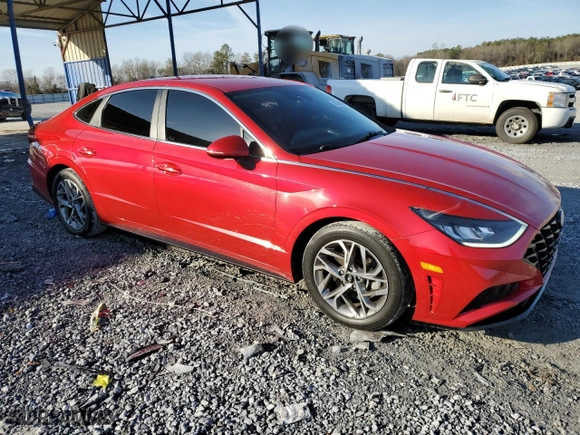 2021 Hyundai Sonata SEL with VIN KMHL64JA9MA166653, listed as a Copart auction lot 43030605 with 42,849 mi miles and Salvage Title. Bid and sale history available at carsss.com. Image 4.