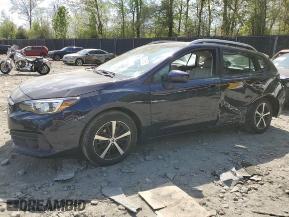 2020 Subaru Impreza Premium with VIN 4S3GTAD67L3719761, listed as a Copart auction lot 54296665 with 54,328 mi miles and Salvage title. Bid and sale history available at DreamBid. Image 1.