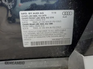 2020 Audi Q5 Premium Plus with VIN WA1BNAFY0L2044306, listed as a Copart auction lot 54604435 with 44,690 mi miles and Salvage Title. Bid and sale history available at carsss.com. Image 13.