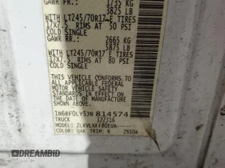 2018 Nissan NV Cargo S z VIN 1N6BF0LY5JN814574, wystawiony jako Copart lot #45818205 z przebiegiem 155 077 mil mil oraz Nie do naprawy. Historia ofert i sprzedaży dostępna na DreamBid. Obrazek 13.