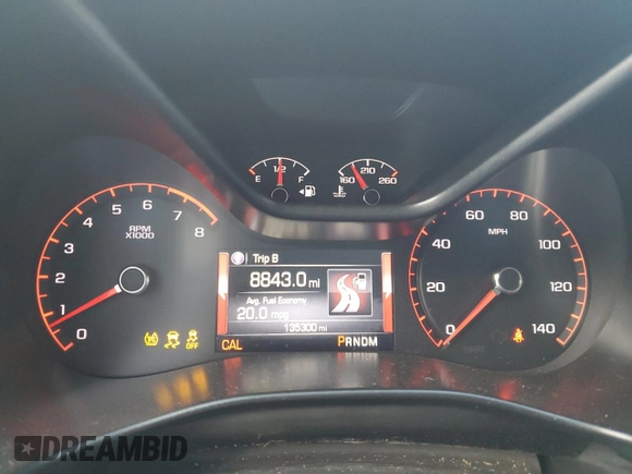 2015 GMC Canyon 4WD SLT with VIN 1GTG6CE37F1270301, listed as a Copart auction lot 47665365 with 135,300 mi miles and Salvage Title. Bid and sale history available at carsss.com. Image 9.