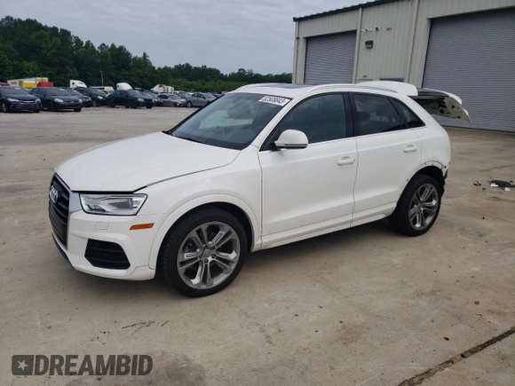 2016 Audi Q3 Premium Plus with VIN WA1EFCFS7GR015867, listed as a Copart auction lot 52508843 with 91,827 mi miles. Bid and sale history available at carsss.com. Image 1.