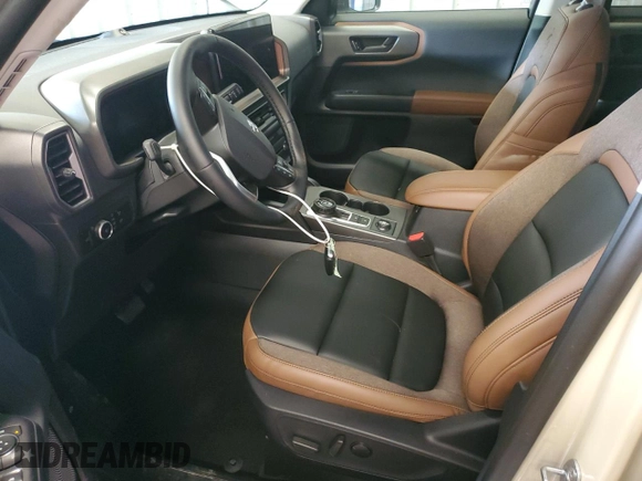 2025 Ford Bronco Sport Outer Banks with VIN 3FMCR9CN6SRE17295, listed as a Copart auction lot 55597115 with 338 mi miles and Salvage title. Bid and sale history available at DreamBid. Image 7.