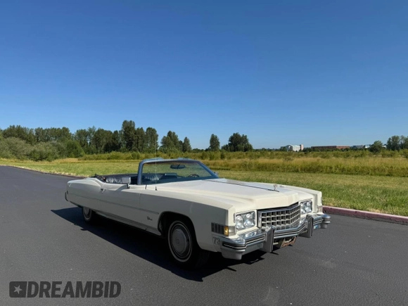 1973 Cadillac Eldorado z VIN 6L67S3Q410957, wystawiony jako Copart lot #64316435 z przebiegiem 74 584 mil mil oraz Czysty tytuł • Clean title. Historia ofert i sprzedaży dostępna na DreamBid. Obrazek 1.