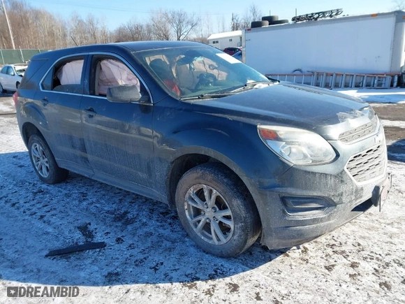 2017 Chevrolet Equinox LS with VIN 2GNFLEEKXH6153990, listed as a IAAI auction lot 41394874 with 141,990 mi miles. Bid and sale history available at carsss.com. Image 1.