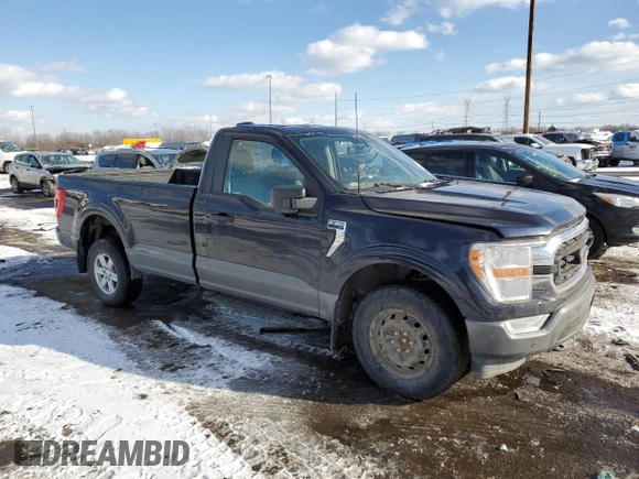 2022 Ford F-150 XL with VIN 1FTMF1E56NKD65983, listed as a Copart auction lot 44620135 with 34,275 mi miles and Clean Title. Bid and sale history available at DreamBid. Image 4.