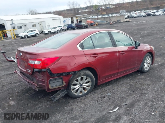 2017 Subaru Legacy with VIN 4S3BNAB63H3044697, listed as a IAAI auction lot 41957611 with 95,927 mi miles. Bid and sale history available at carsss.com. Image 4.