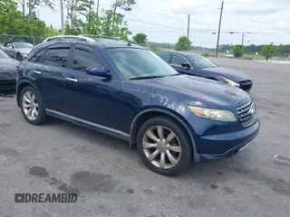 2007 Infiniti FX35 with VIN JNRAS08W77X208496, listed as a IAAI auction lot 42104796 with 165,267 mi miles. Bid and sale history available at carsss.com. Image 1.