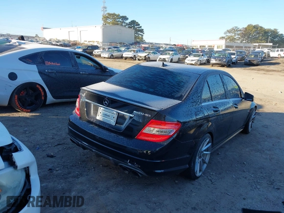 2011 Mercedes-Benz C 63 AMG with VIN WDDGF7HB4BF528125, listed as a IAAI auction lot 41416105 with 99,902 mi miles and . Bid and sale history available at carsss.com. Image 4.