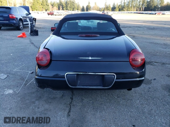2002 Ford Thunderbird Hardtop Premium with VIN 1FAHP60A52Y107355, listed as a Copart auction lot 42348645 with 92,260 mi miles and Salvage Title. Bid and sale history available at DreamBid. Image 6.