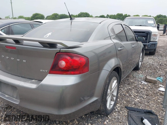 2013 Dodge Avenger SXT with VIN 1C3CDZCB1DN576762, listed as a IAAI auction lot 41938493 with 168,149 mi miles and . Bid and sale history available at carsss.com. Image 4.