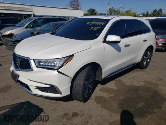 2020 Acura MDX w/Technology Pkg with VIN 5J8YD4H59LL022694, listed as a Copart auction lot 70558513 with 32,659 mi miles. Bid and sale history available at carsss.com. Image 1.