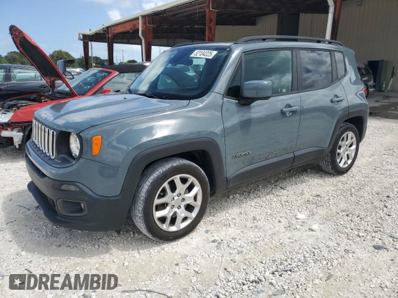 2018 Jeep Renegade Latitude with VIN ZACCJABB6JPH38962, listed as a Copart auction lot 52104225 with 77,745 mi miles and Salvage Title. Bid and sale history available at carsss.com. Image 1.