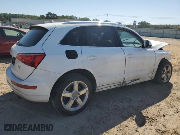 2012 Audi Q5 Premium Plus with VIN WA1LFAFP6CA136583, listed as a Copart auction lot 74075684 with Not provided miles and Salvage title. Bid and sale history available at DreamBid. Image 3.