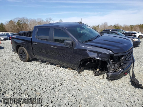 2023 Chevrolet Silverado 1500 Custom with VIN 1GCPDBEK7PZ159886, listed as a Copart auction lot 46470465 with 46,263 mi miles and Salvage Title. Bid and sale history available at DreamBid. Image 4.