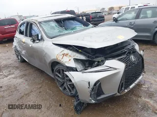 2020 Lexus IS with VIN JTHGZ1B25L5036541, listed as a IAAI auction lot 41308684 with 1 mi miles. Bid and sale history available at carsss.com. Image 1.