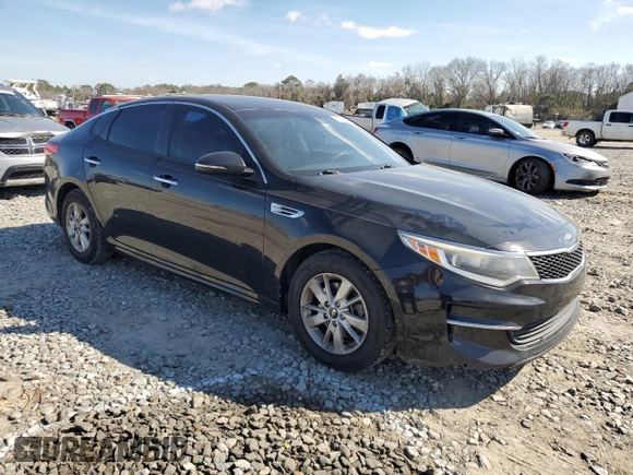 2016 Kia Optima LX with VIN 5XXGT4L35GG025861, listed as a Copart auction lot 47026475 with 186,046 mi miles and Salvage Title. Bid and sale history available at carsss.com. Image 4.