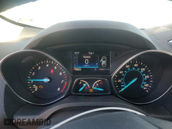 2016 Ford Escape Titanium with VIN 1FMCU0J97GUB47252, listed as a Copart auction lot 47133925 with 166,614 mi miles and Salvage Title. Bid and sale history available at carsss.com. Image 9.