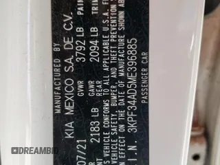 2021 Kia Forte GT-Line z VIN 3KPF34AD5ME396885, wystawiony jako Copart lot #63313945 z przebiegiem 59 429 mil mil oraz Szkoda całkowita • Salvage title. Historia ofert i sprzedaży dostępna na DreamBid. Obrazek 13.