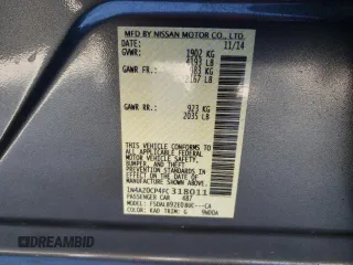 2015 Nissan LEAF SV with VIN 1N4AZ0CP4FC318011, listed as a Copart auction lot 39341993 with 73,756 mi miles. Bid and sale history available at carsss.com. Image 12.