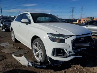 2023 Audi Q8 Premium with VIN WA1AVBF1XPD024739, listed as a Copart auction lot 88641505 with 21,585 mi miles and Salvage title. Bid and sale history available at DreamBid. Image 4.