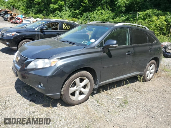 2010 Lexus RX 350 with VIN 2T2BK1BA1AC078529, listed as a Copart auction lot 61037725 with 121,871 mi miles and Salvage title. Bid and sale history available at DreamBid. Image 1.