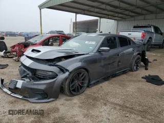 2021 Dodge Charger Scat Pack Widebody with VIN 2C3CDXGJ9MH633949, listed as a Copart auction lot 45138345 with 37,952 mi miles and Clean Title. Bid and sale history available at carsss.com. Image 1.