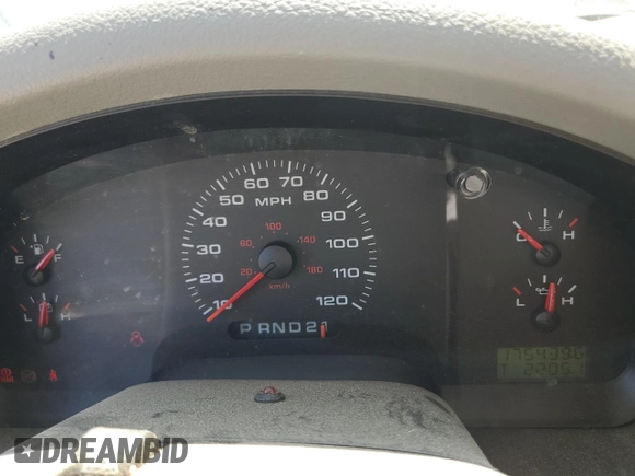 2005 Ford F-150 XL with VIN 1FTRF12W05KB89130, listed as a Copart auction lot 55062385 with 175,439 mi miles and Clean title. Bid and sale history available at DreamBid. Image 9.