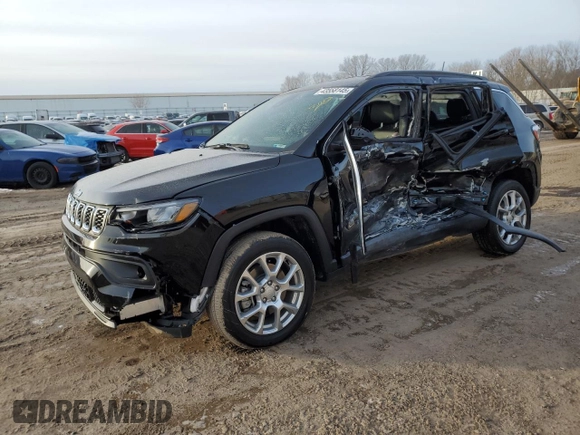 2024 Jeep Compass Latitude Lux с VIN 3C4NJDFN6RT101203, выставлен на аукционе Copart как лот 43558145 с пробегом 4 234 миль миль и На запчасти • Non repairable. История ставок и продаж доступна на DreamBid. Изображение 1.