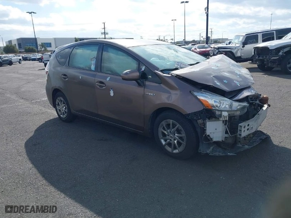 2016 Toyota Prius v Two with VIN JTDZN3EU0GJ042775, listed as a IAAI auction lot 41283162 with 220,882 mi miles. Bid and sale history available at carsss.com. Image 1.