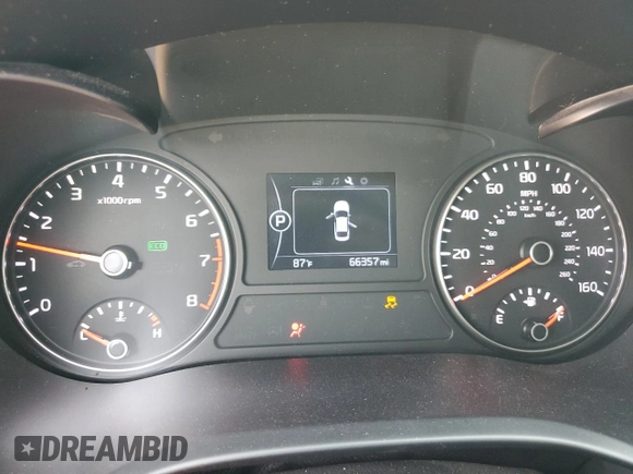 2018 Kia Optima EX with VIN 5XXGU4L33JG261171, listed as a Copart auction lot 75410104 with 66,357 mi miles and Salvage Title. Bid and sale history available at carsss.com. Image 9.