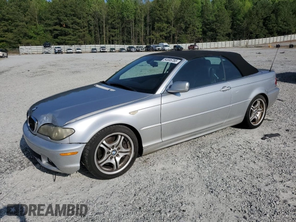 2004 BMW 3 Series 330Ci with VIN WBABW53474PL40064, listed as a Copart auction lot 54555755 with 122,820 mi miles and Salvage title. Bid and sale history available at DreamBid. Image 1.