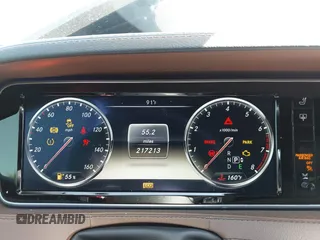 2014 Mercedes-Benz S-Class S 550 with VIN WDDUG8CB9EA009280, listed as a IAAI auction lot 42001730 with 217,213 mi miles. Bid and sale history available at carsss.com. Image 7.
