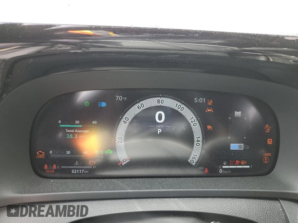 2024 Toyota Crown XLE with VIN JTDAAAAF3R3028736, listed as a Copart auction lot 50544405 with 52,117 mi miles and Salvage title. Bid and sale history available at DreamBid. Image 9.