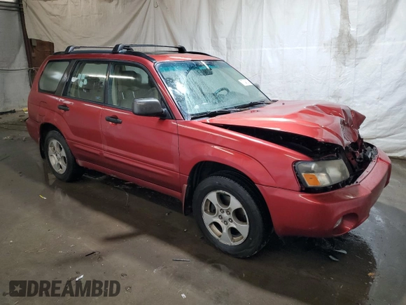 2003 Subaru Forester XS with VIN JF1SG65653H768671, listed as a Copart auction lot 77345174 with 0 mi miles and Salvage Title. Bid and sale history available at carsss.com. Image 4.