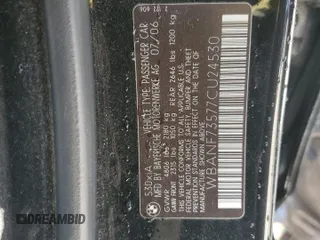 2007 BMW 5 Series 530xi with VIN WBANF73577CU24530, listed as a Copart auction lot 52194315 with Not Provided miles and Salvage Title. Bid and sale history available at carsss.com. Image 13.