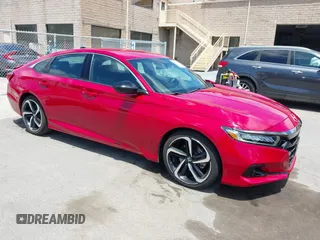2021 Honda Accord Sport with VIN 1HGCV1F32MA091991, listed as a IAAI auction lot 42374456 with 46,880 mi miles and . Bid and sale history available at DreamBid. Image 1.