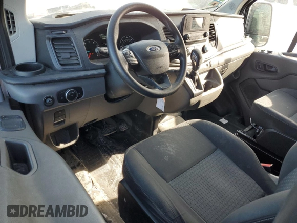 2021 Ford Transit Cargo with VIN 1FTYE1Y82MKA07059, listed as a Copart auction lot 44804965 with 43,980 mi miles and Salvage Title. Bid and sale history available at carsss.com. Image 8.