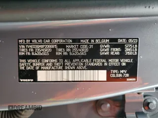 2023 Volvo C40 Recharge Pure Electric Ultimate with VIN YV4ED3GMXP2066815, listed as a Copart auction lot 50292794 with 4,888 mi miles. Bid and sale history available at carsss.com. Image 13.